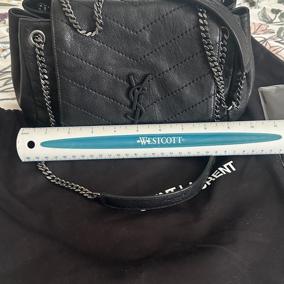 Saint Laurent Black Quilted Leather Bag - Picture 7 of 8